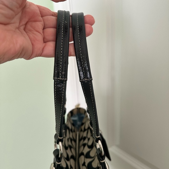 Coach Signature East West Pleated Gallery Tote Black/Grey - Picture 8 of 12